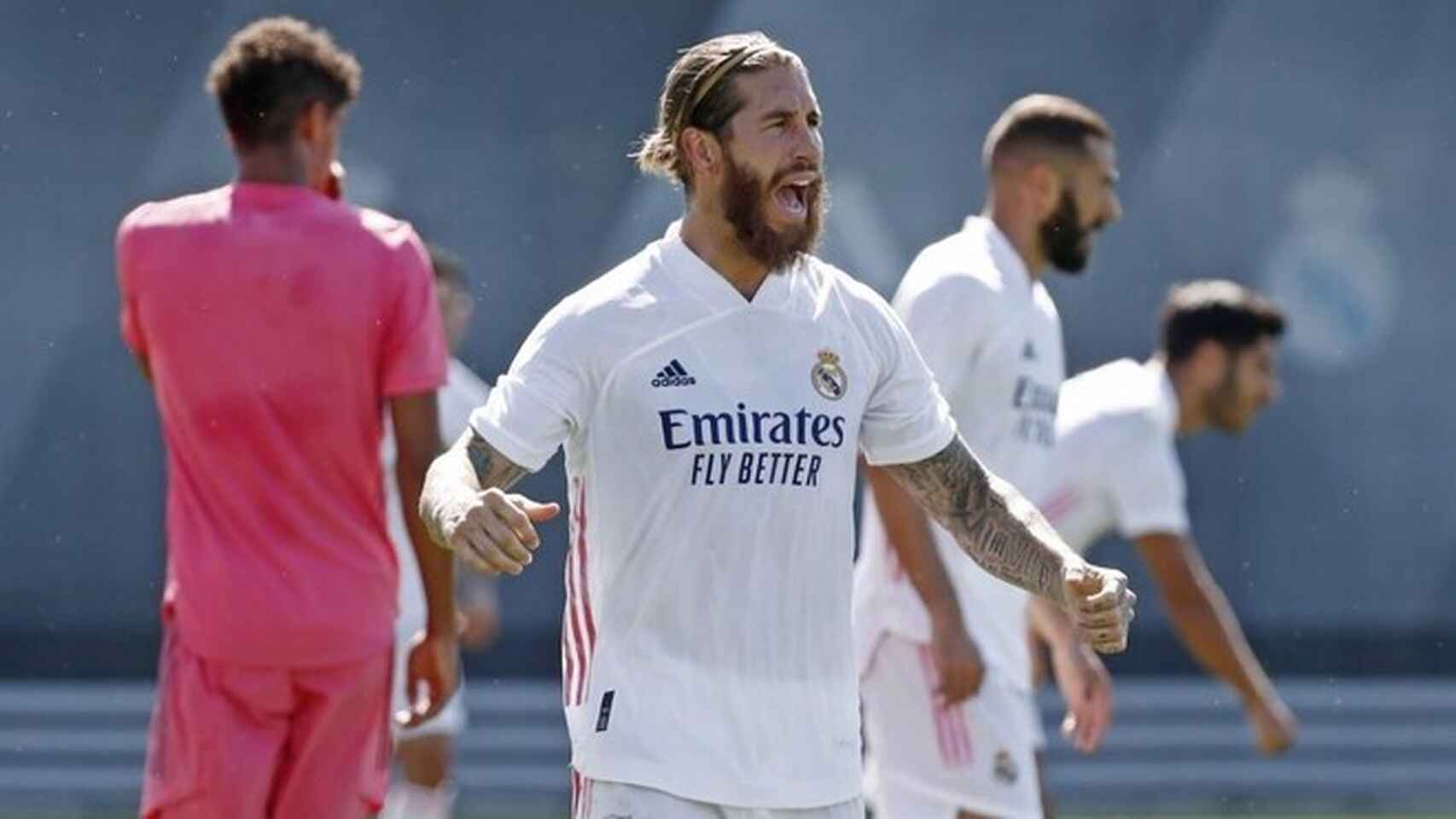 Sergio Ramos celebrando un gol con el Real Madrid / EFE