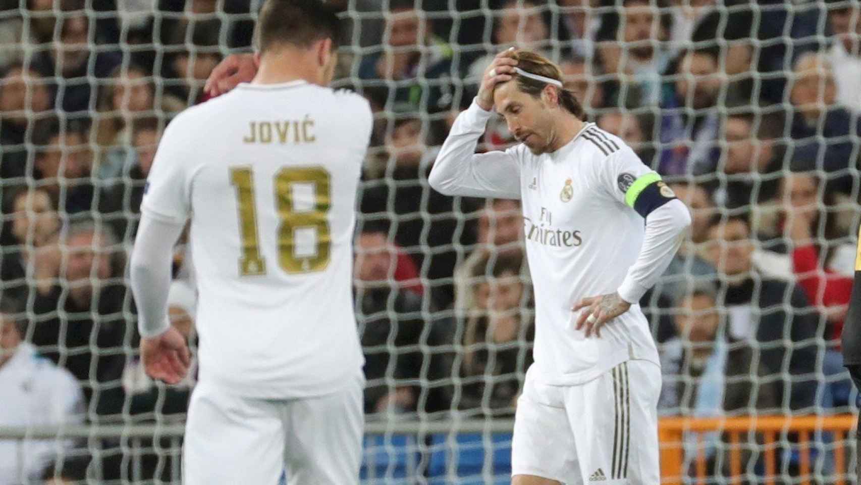 Ramos en el partido contra el Manchester City / EFE