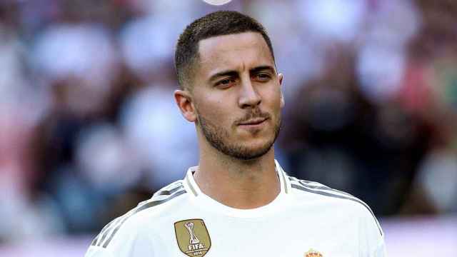 Eden Hazard en su presentación como nuevo futbolista del Real Madrid / EFE