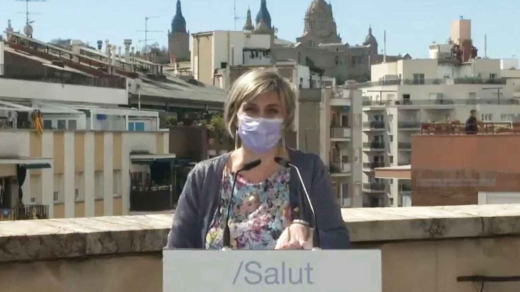 Alba Vergés, consejera catalana de Salud, en una comparecencia pública / EP