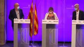 El consejero Josep Bargalló, la consejera Alba Vergés y el director de Salud Pública de la Generalitat, Josep Maria Argimon / @GOVERN (TWITTER)