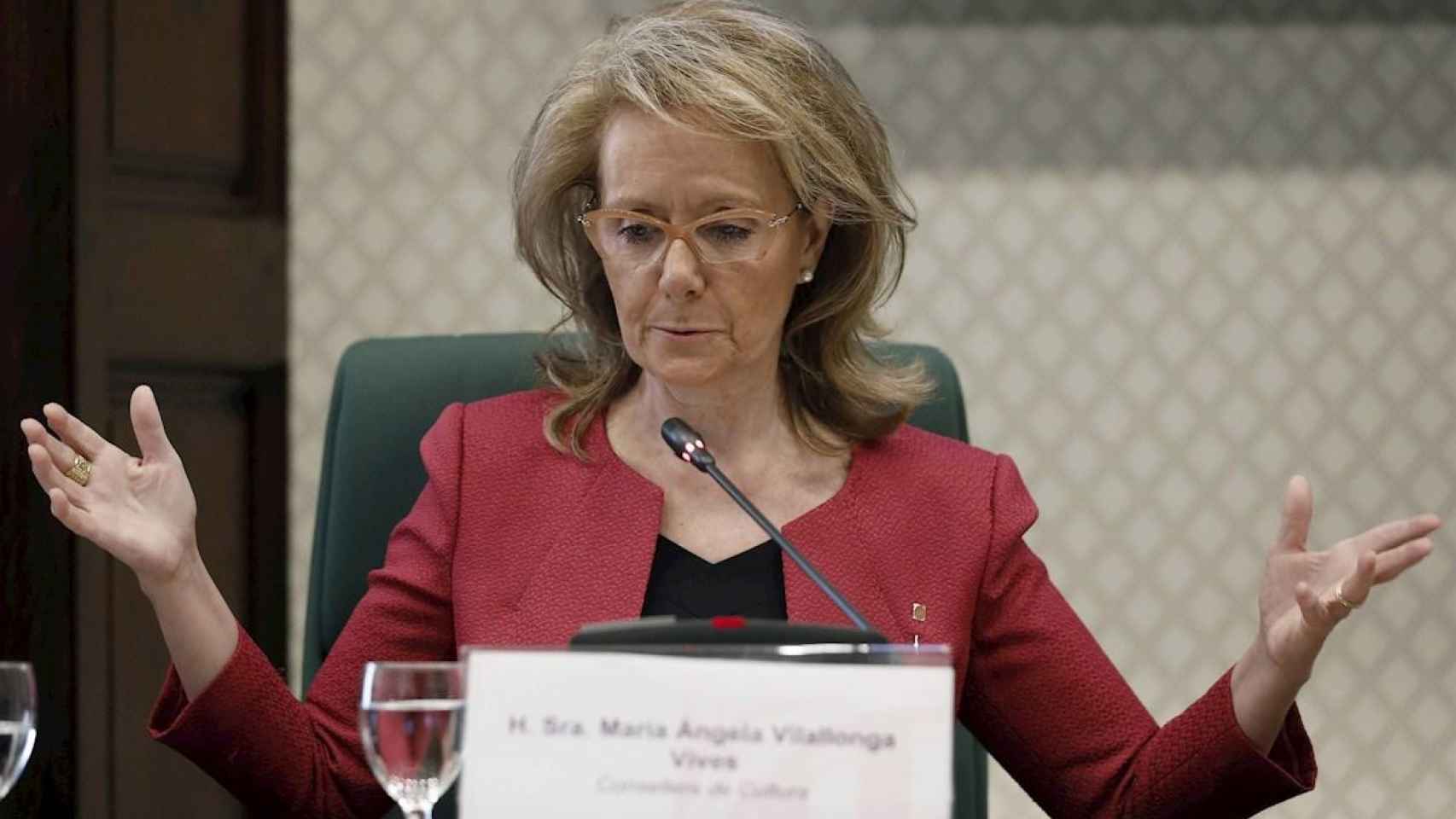 La consejera de Cultura de la Generalitat, Mariàngela Vilallonga, presentando el presupuesto de su departamento para 2020 / EUROPA PRESS
