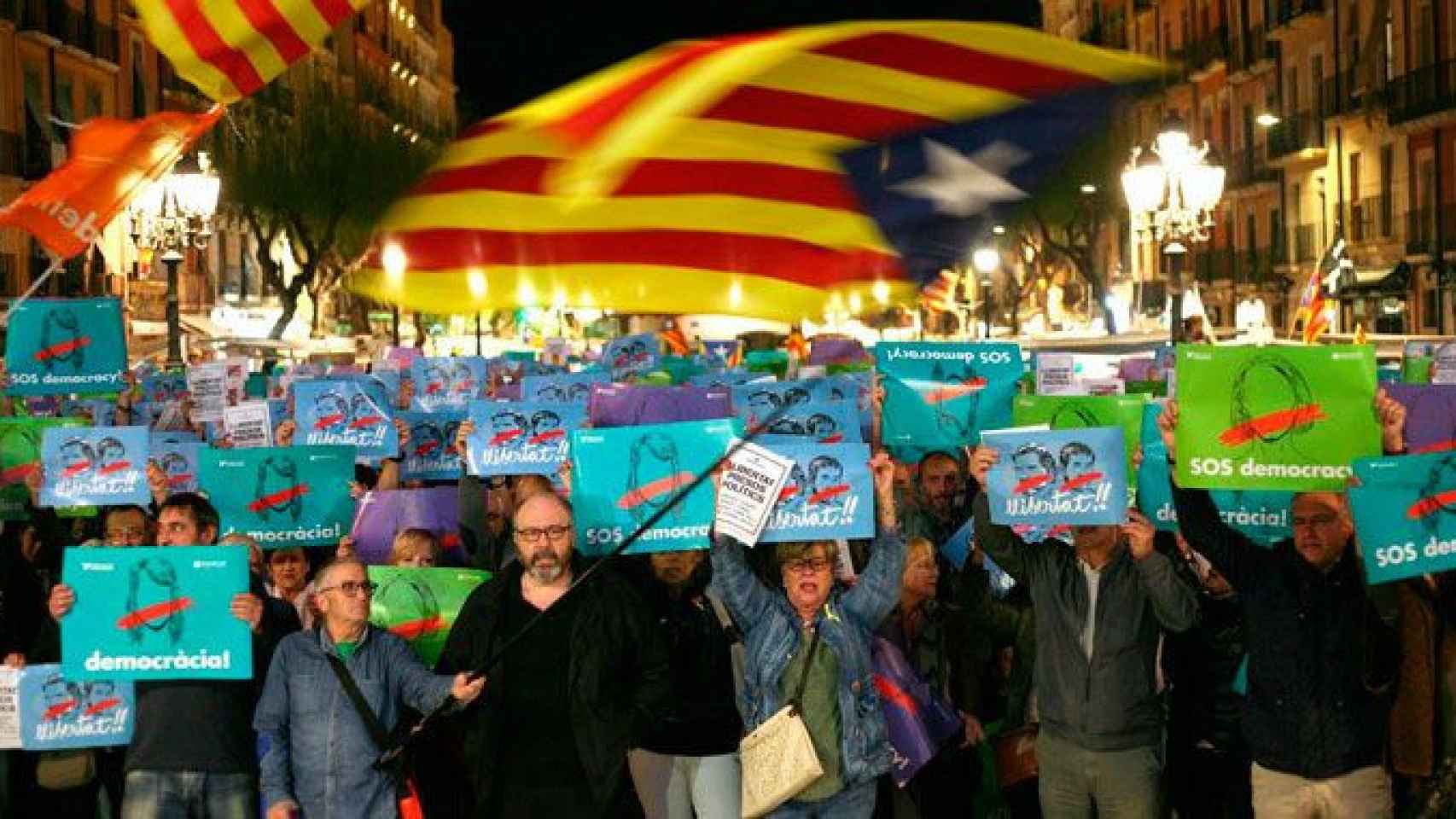Una manifestación independentista en Cataluña / EFE