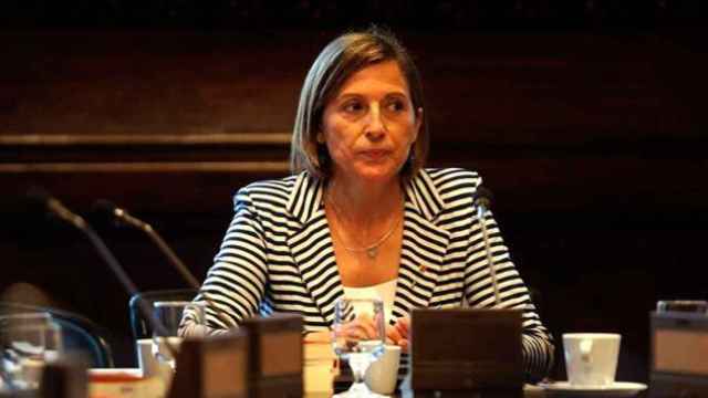 Carme Forcadell, presidenta del Parlament este martes en la reunión de la mesa de la Cámara catalana / EFE