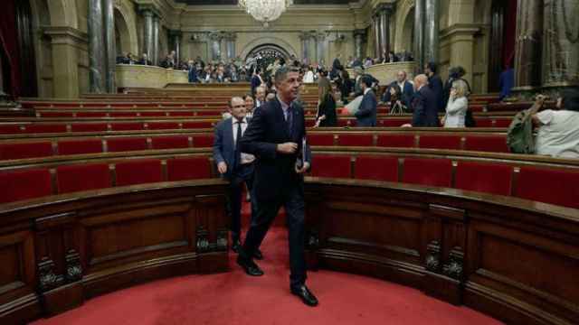 Xavier Garcia Albiol, diputado y presidente del PP catalán, el martes en el Parlament / EFE