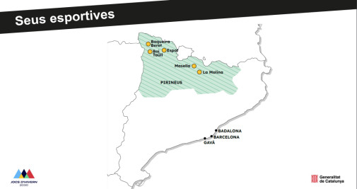 Sedes deportivas de la candidatura catalana Pirineus-Barcelona, propuesta por el Govern / GENERALITAT DE CATALUNYA