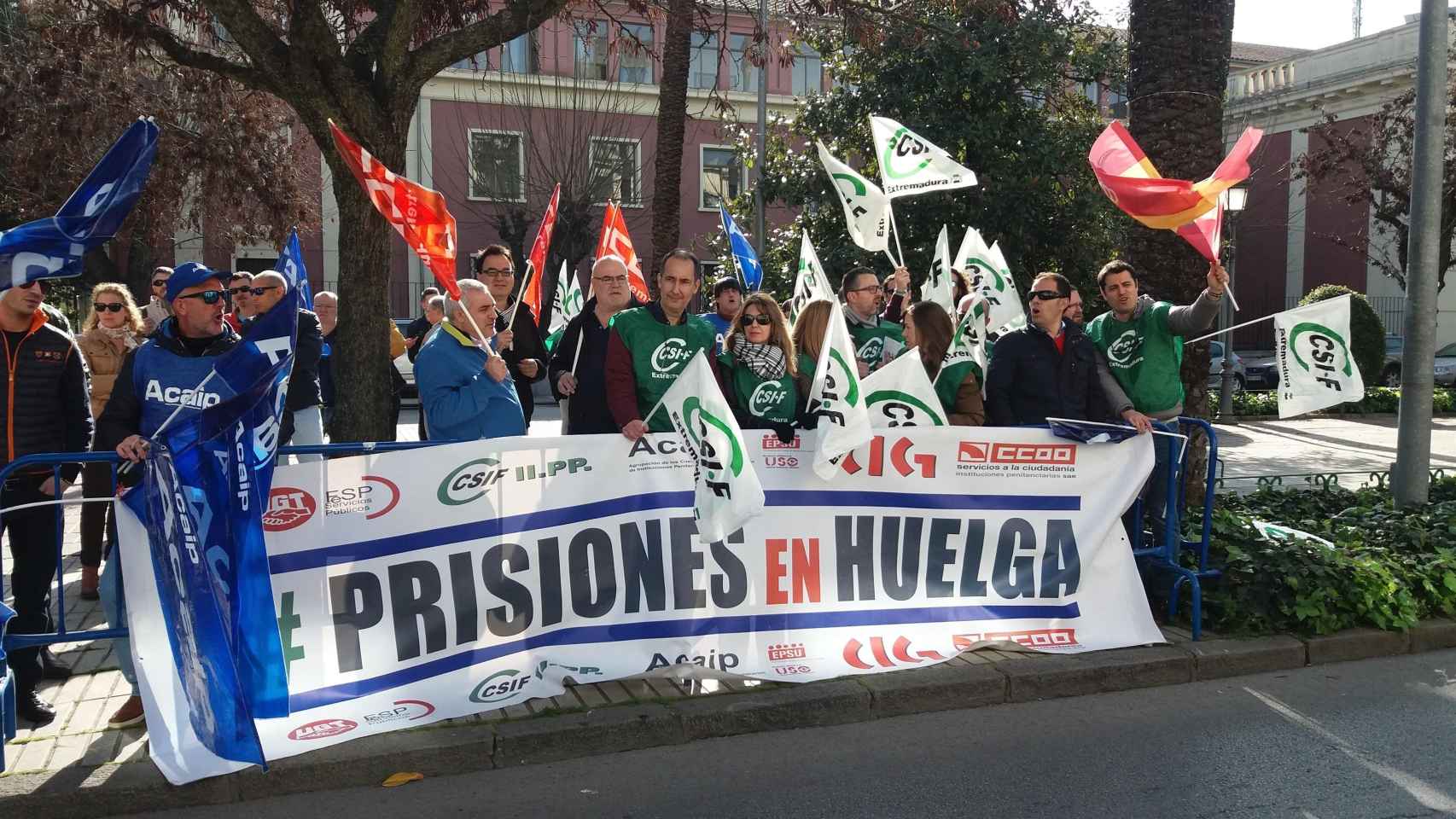 Una concentración de funcionarios de prisiones / EUROPA PRESS