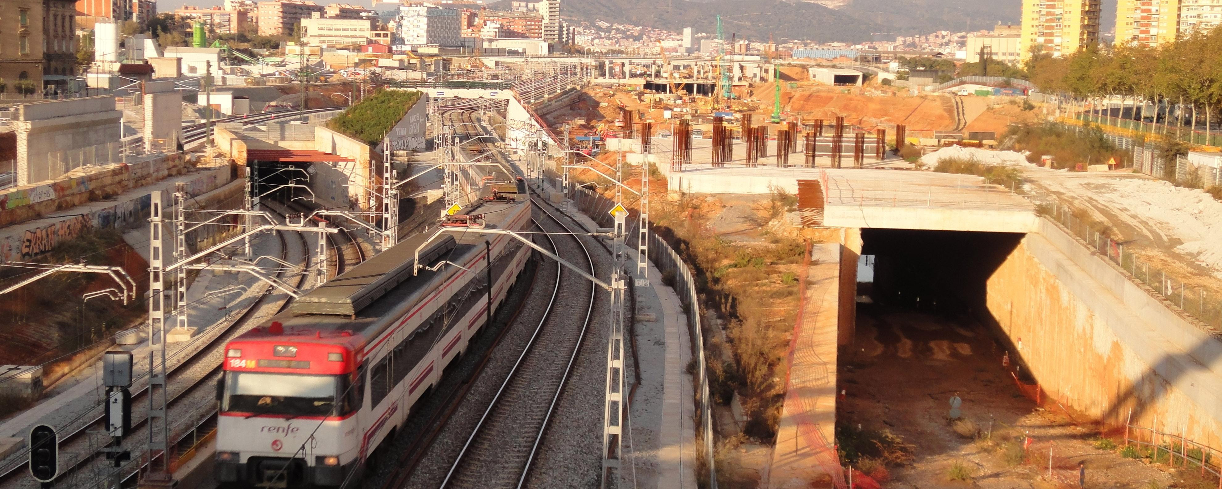 Las obras de la futura estación de La Sagrera en una imagen de archivo / EFE