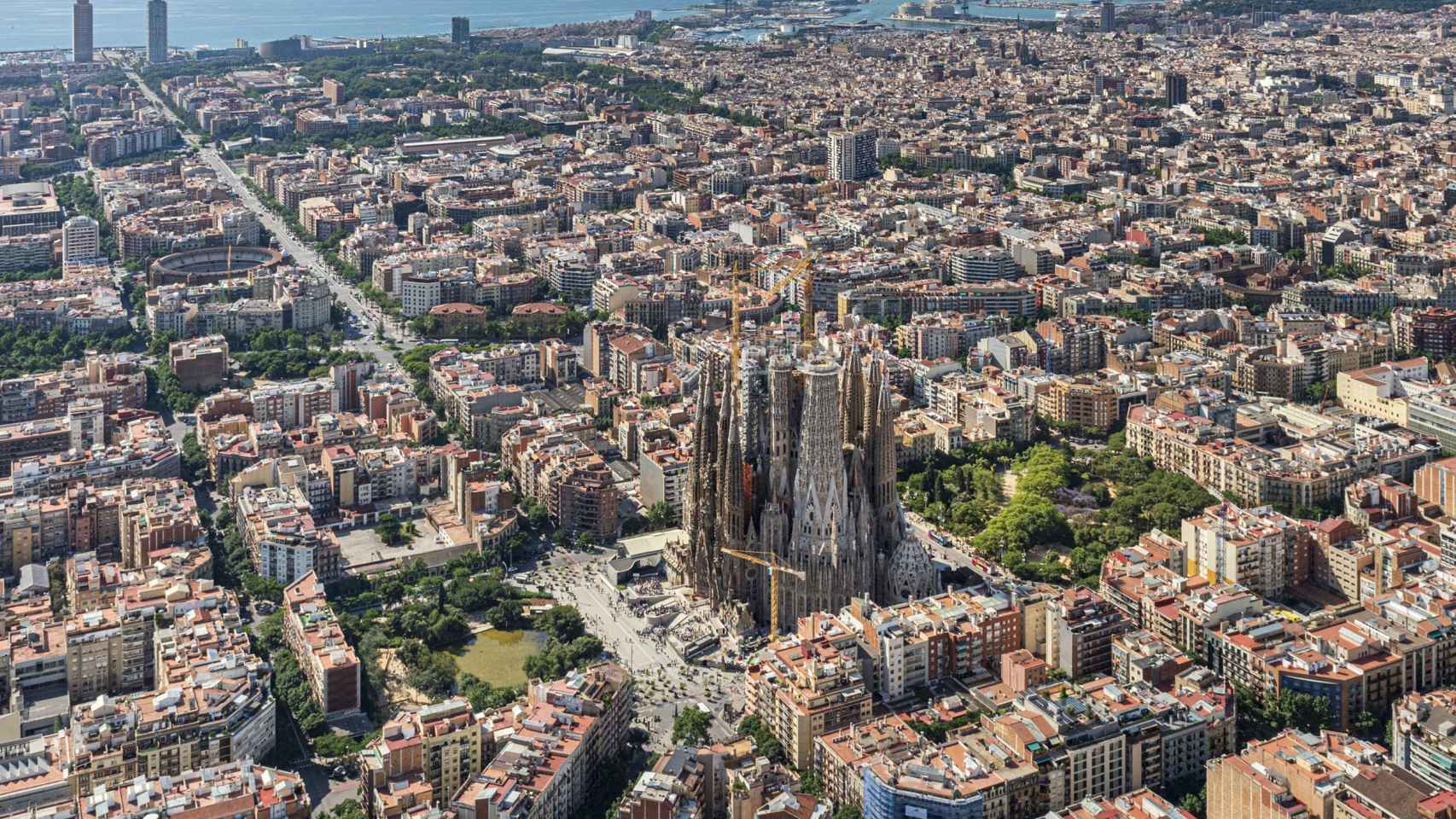 Vista aérea de la Sagrada Familia en Barcelona / EP