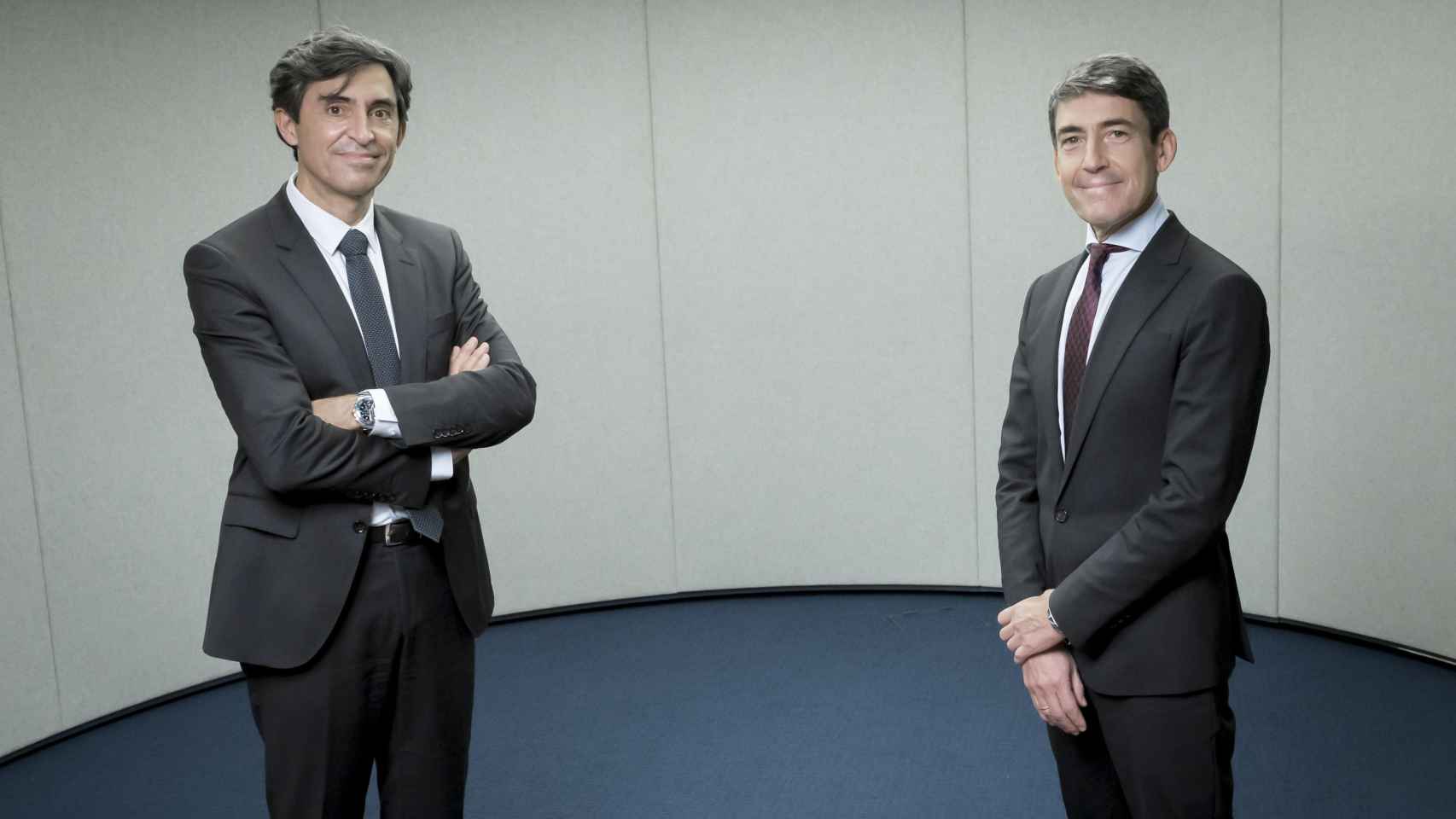 Cesar Cid (i), consejero delegado de Arca, y Domingo Mirón (d), presidente de Accenture en España
