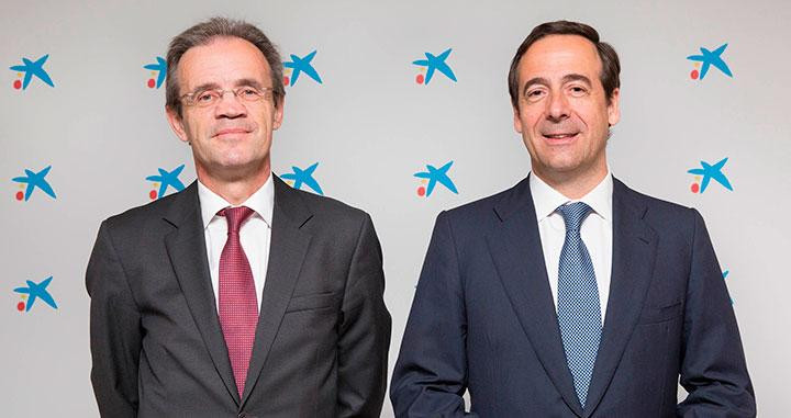 Jordi Gual y Gonzalo Gortázar, presidente y consejero delegado, respectivamente, de CaixaBank / CG