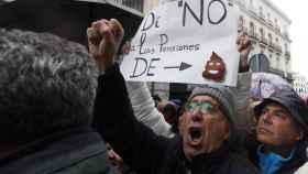 Imagen de una de las frecuentes protestas de los jubilados españoles / EFE