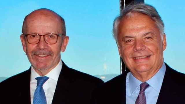 Ignacio Garralda, presidente del Grupo Mutua, y Eusebio Díaz-Morera, presidente de EDM (Izqd)