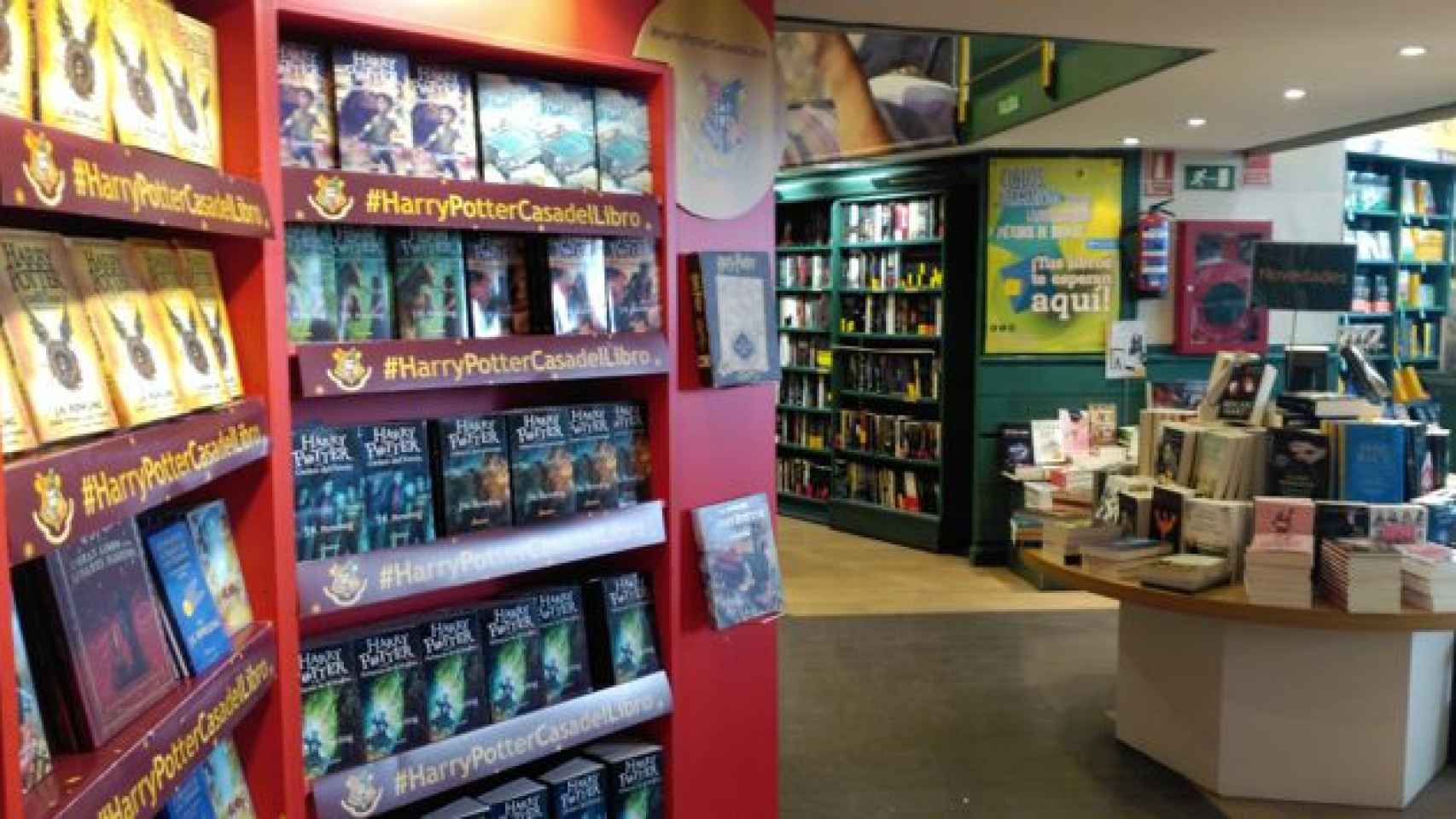 La librería Casa del Libro en Gran Vía con los ejemplares de Harry Potter / CG
