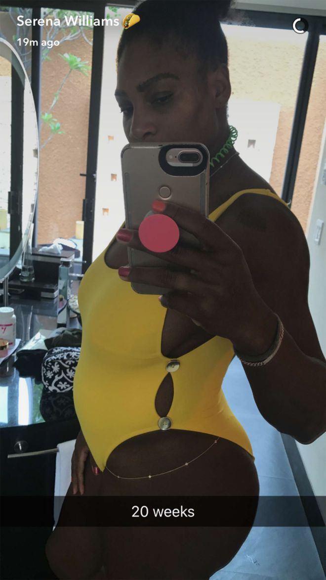 Imagen de la tenista Serena Williams que se hizo viral vía Snapchat / CG