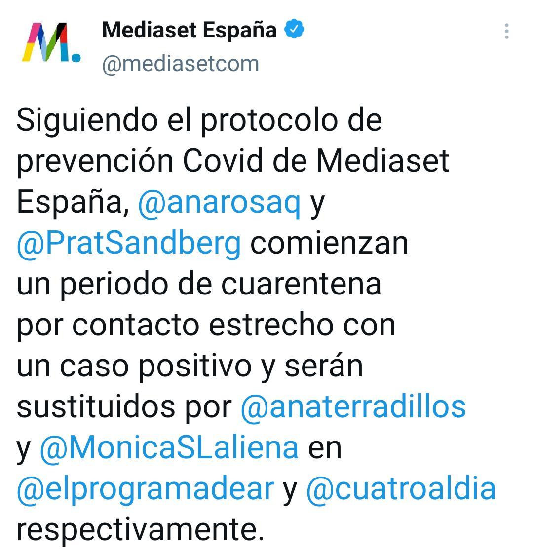 Comunicado de Mediaset