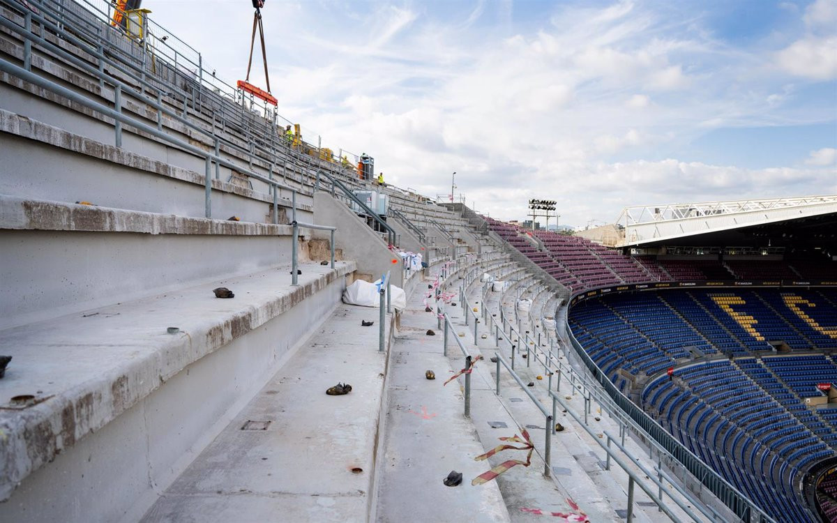 Obras en el gol sur del Camp Nou / EP