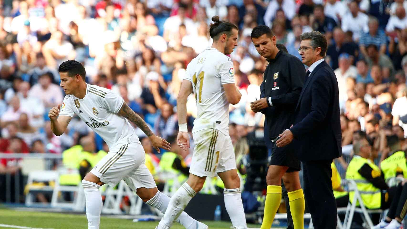 James Rodríguez, sustituyendo a Bale en el Real Madrid | EFE