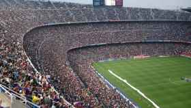 Una foto del Camp Nou durante un partido del Barça / Twitter
