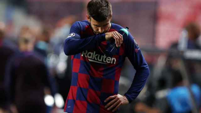 Gerard Piqué, abatido tras caer ante el Bayern | EFE