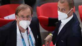 Rainer Koch y Aleksander Ceferín en el palco del Allianz Arena / EFE