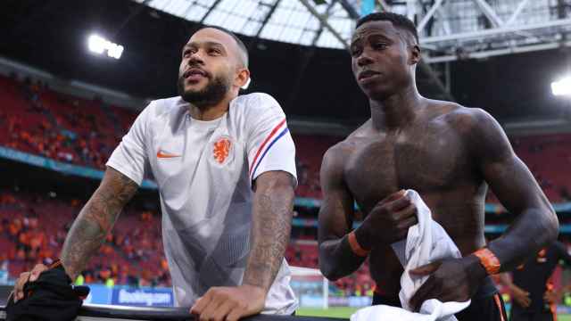 Memphis Depay tras uno de los partidos de Países Bajos en la primera fase de la Euro / EFE