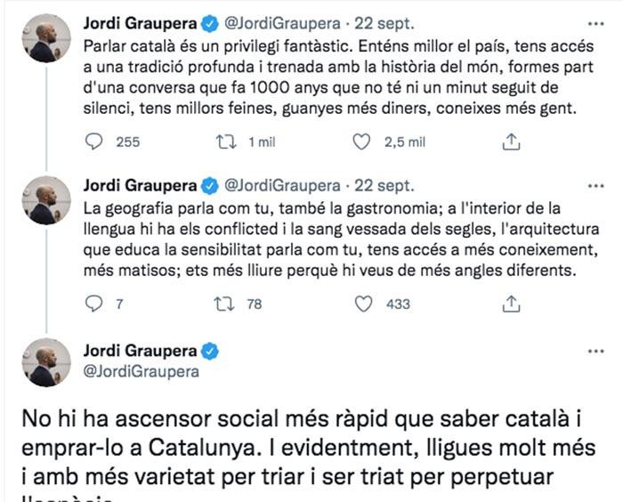Hilo de tuit de Jordi Graupera