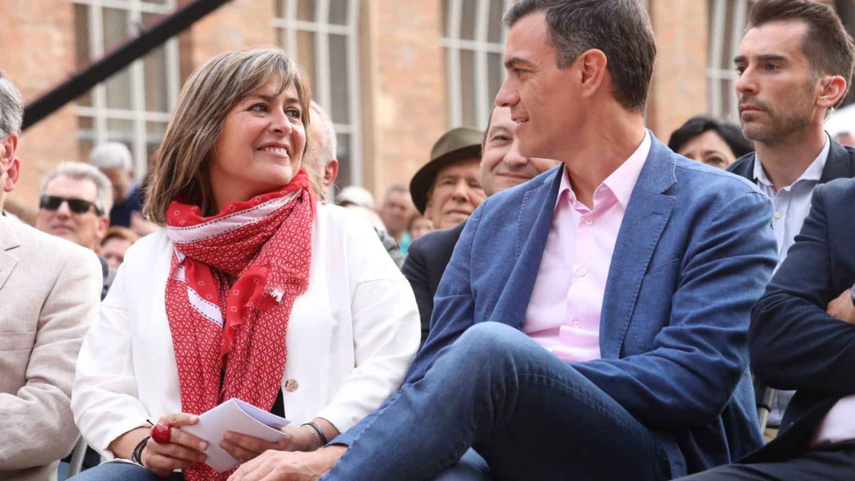 La alcaldesa de L'Hospitalet, Núria Marín, y el presidente del Gobierno, Pedro Sánchez, en una imagen de archivo / PSC