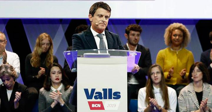 El candidato a la alcaldía de Barcelona y exprimer ministro francés, Manuel Valls, en la presentación de su campaña / EFE