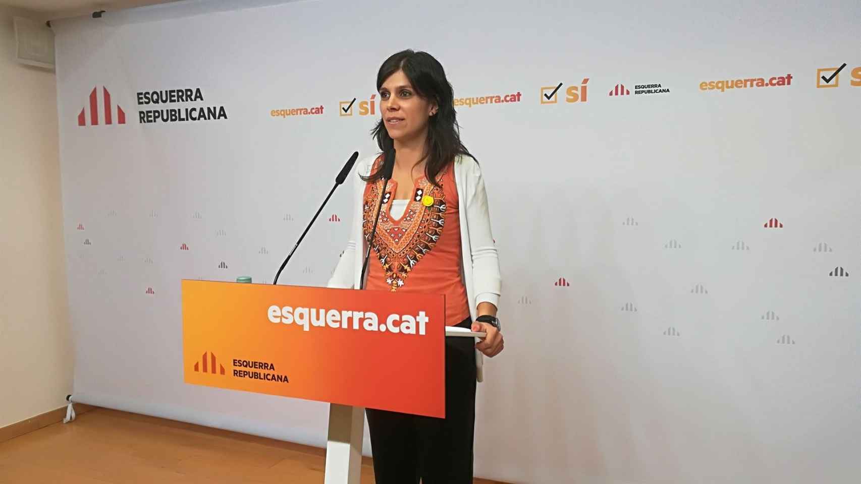 Marta Vilalta, portavoz de ERC, tras la reunión de la dirección de su partido / EUROPA PRESS