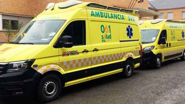 Imagen de ambulancias de Acciona en Aragón / Cedida