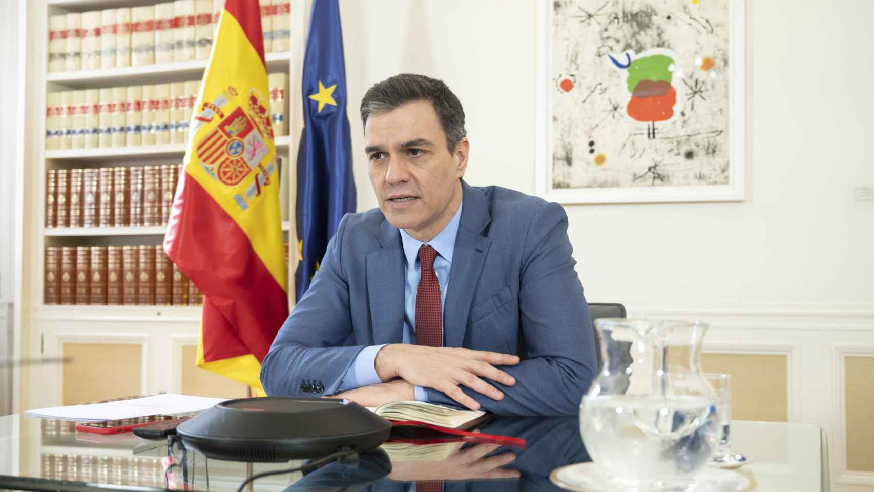 El presidente del Gobierno, Pedro Sánchez, en la ronda de consultas con los partidos  / EP