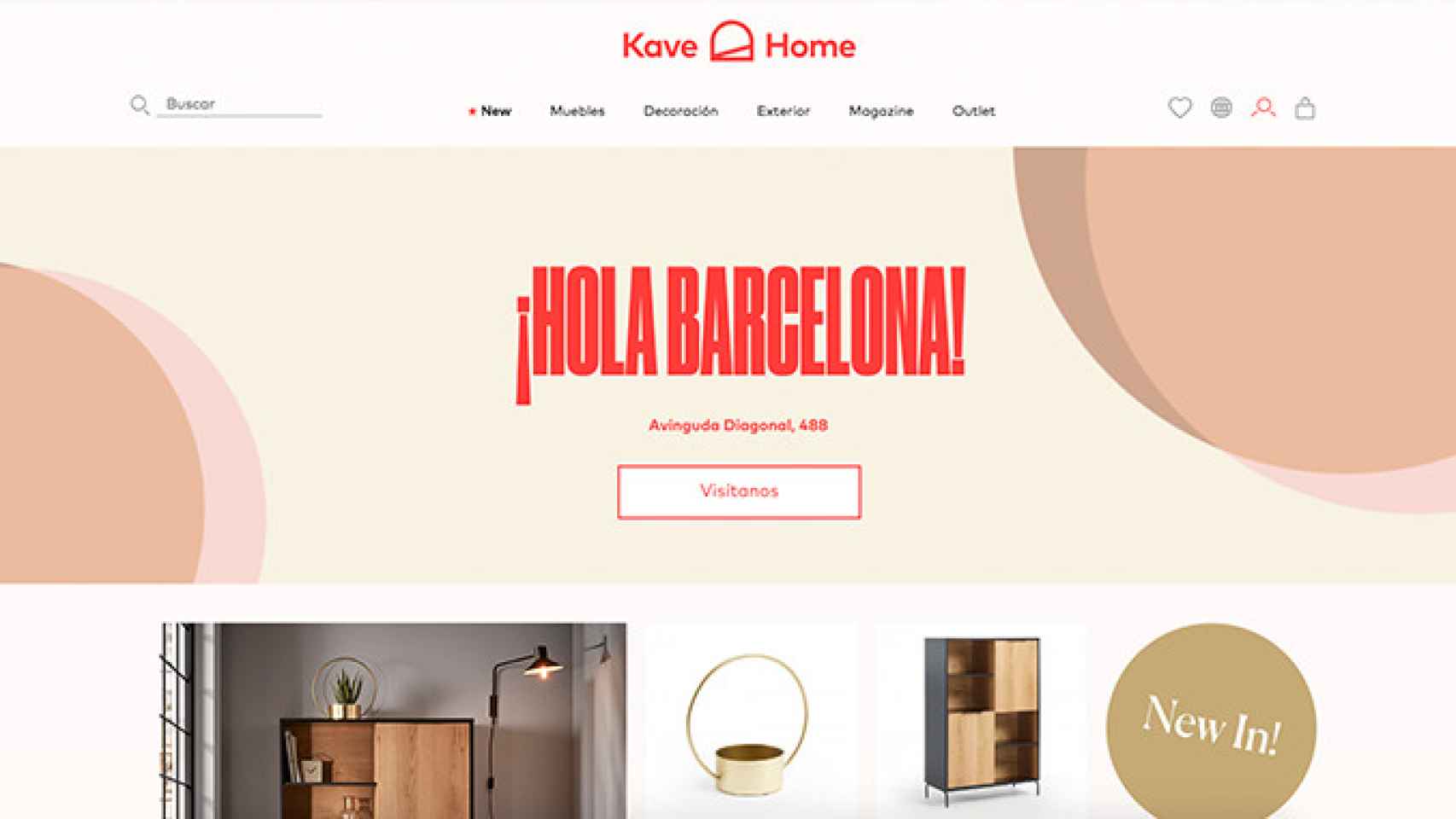 La web de Kave Home anuncia la apertura de la tienda física en Barcelona / KAVE HOME