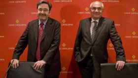 Los dos últimos máximos dirigentes de Catalunya Caixa, el ex presidente de Caixa Catalunya Narcís Serra, el ex director general Adolf Todó