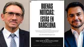 Jaume Giró (i) y Sergi Saborit (d), editor y director, respectivamente, de 'The New Barcelona Post' / FOTOMONTAJE DE CG