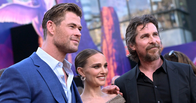Chris Hemsworth, Natalie Portman y Christian Bale / DISNEY