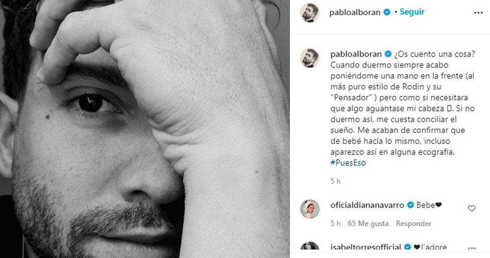 La publicación de Instagram de Pablo Alborán