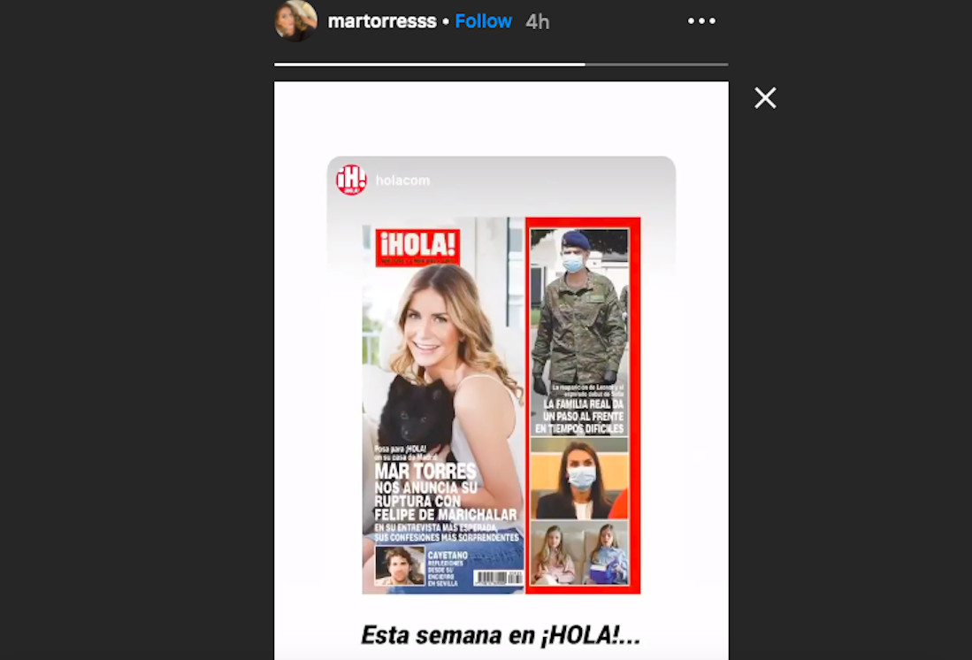 Mar Torres promociona su exclusiva en las redes sociales / INSTAGRAM