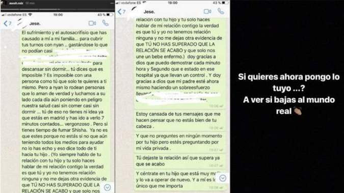 Los mensajes de Aurah Ruiz a Jesé por WhatsApp