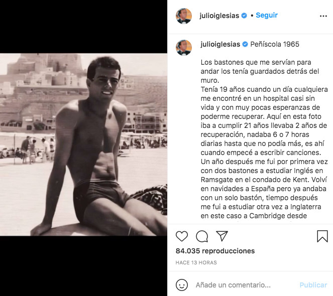 Publicación de Julio Iglesias en Instagram / @julioiglesias