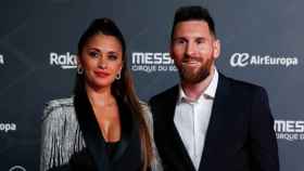 Leo Messi  y Antonella Roccuzzo en Messi10 / EFE