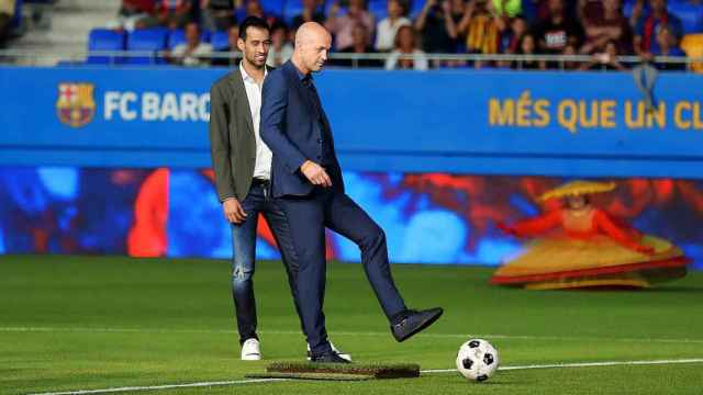 Jordi Cruyff en la inauguración del Estadi Johan Cruyff / FC Barcelona