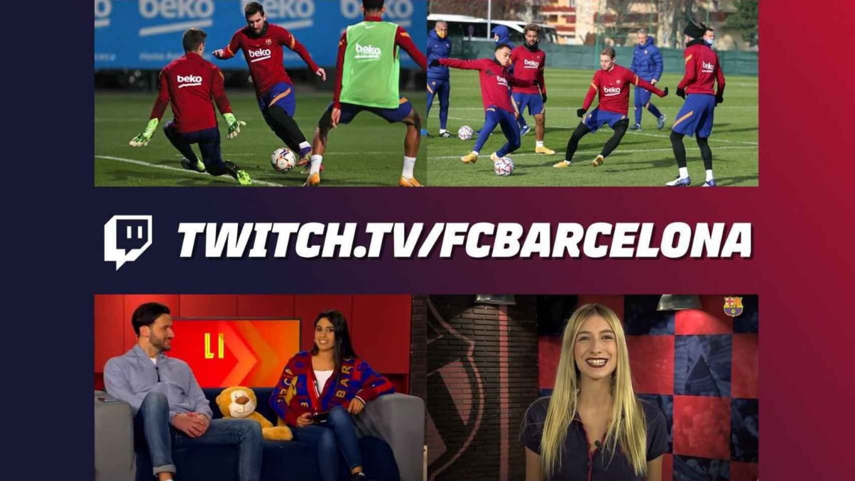 Imagen promocional del canal de Twitch del FC Barcelona | FCB