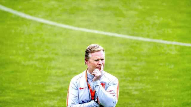 Ronald Koeman en un entrenamiento con la selección de los Países Bajos / EFE