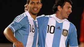 Agüero y Messi con la selección en una imagen de archivo / EFE