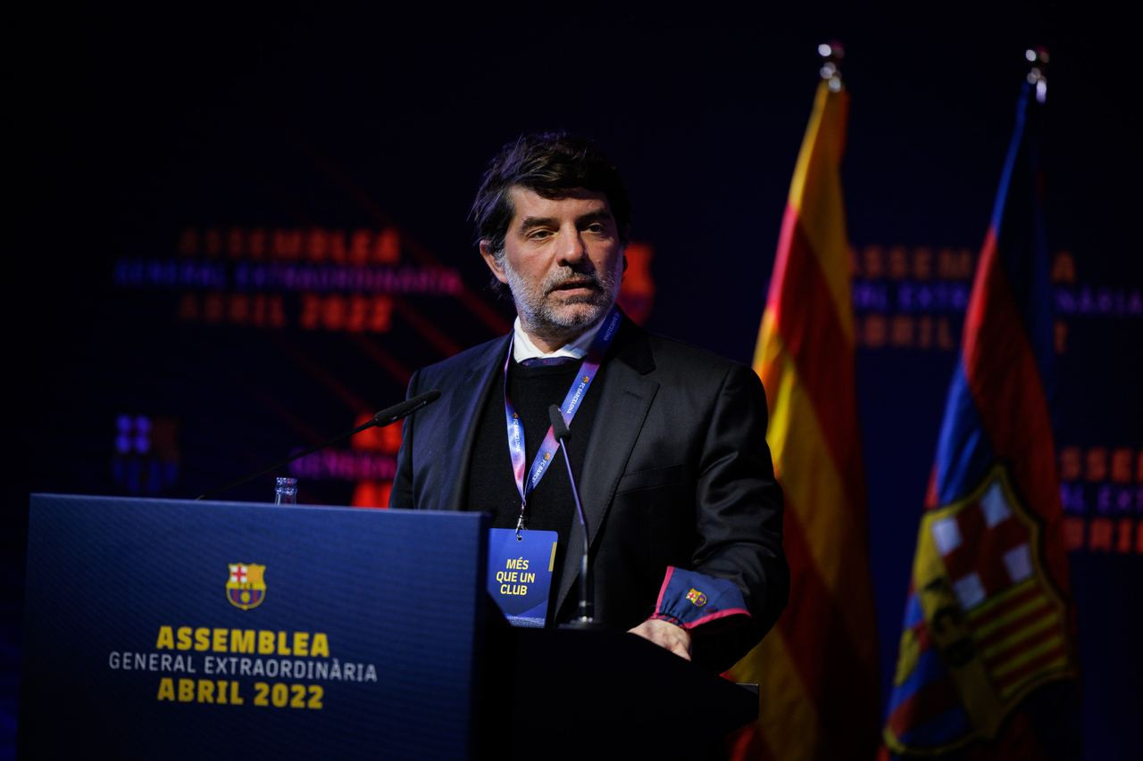 Juli Guiu, vicepresidente de marketing del Barça, durante la asamblea de compromisarios / FCB