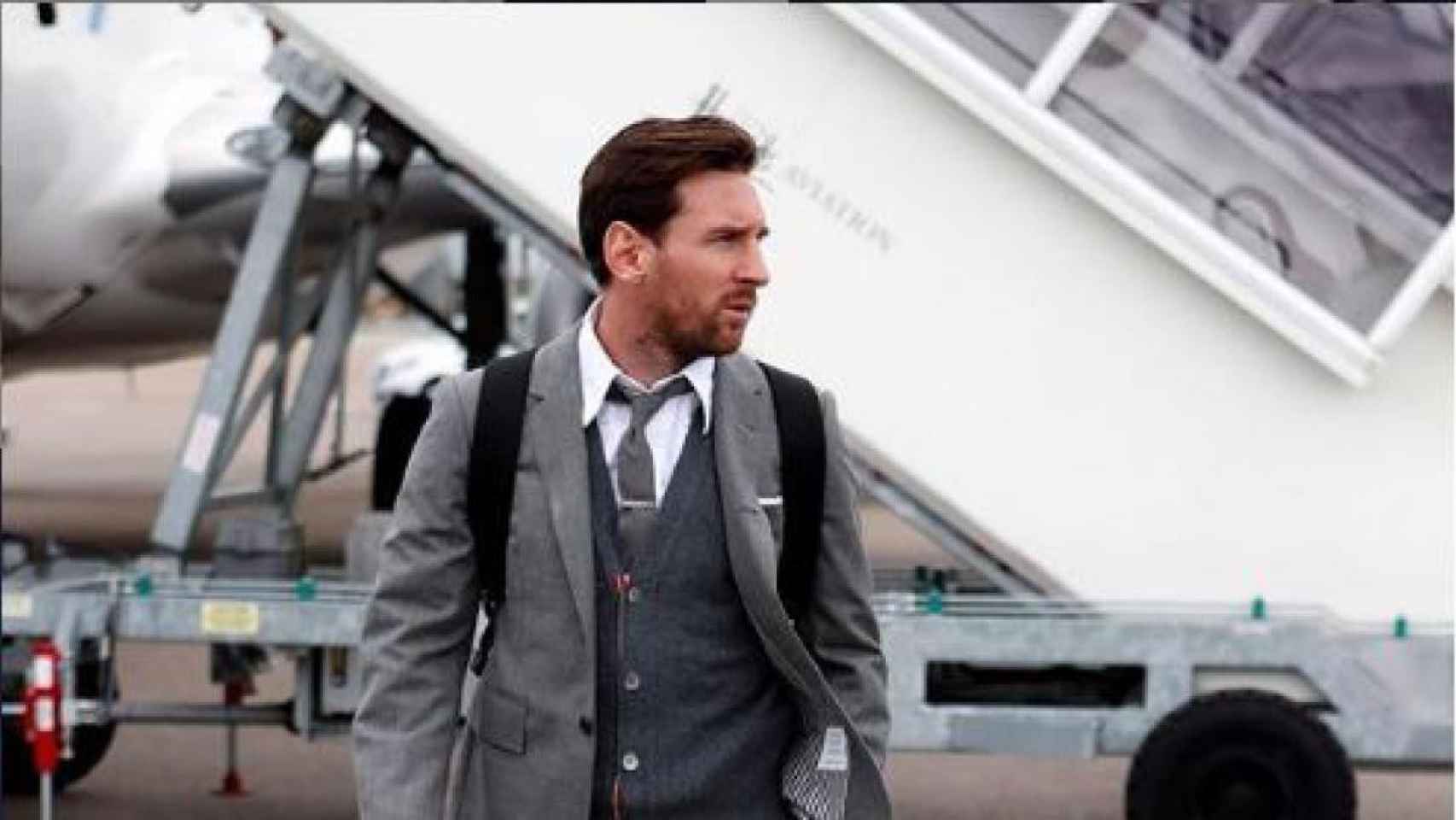 Messi, en un viaje con el equipo | EFE