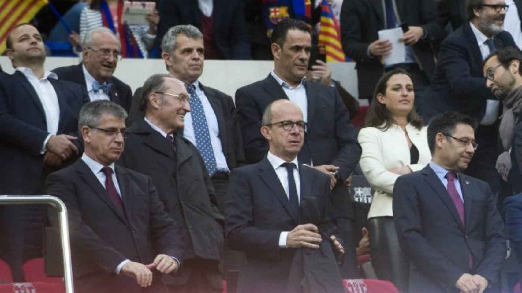 La junta directiva del Barça en un clásico contra el Real Madrid / EFE
