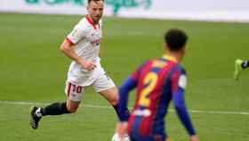 Ivan Rakitic jugando contra el Barça / Sevilla