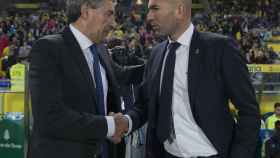 Setien y Zidane se saludan, cuando el santanderino dirigía a las Palmas | REDES